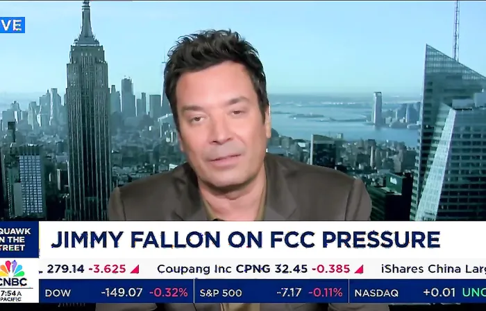 Jimmy Fallon squirms when asked about the partisan optics of his show