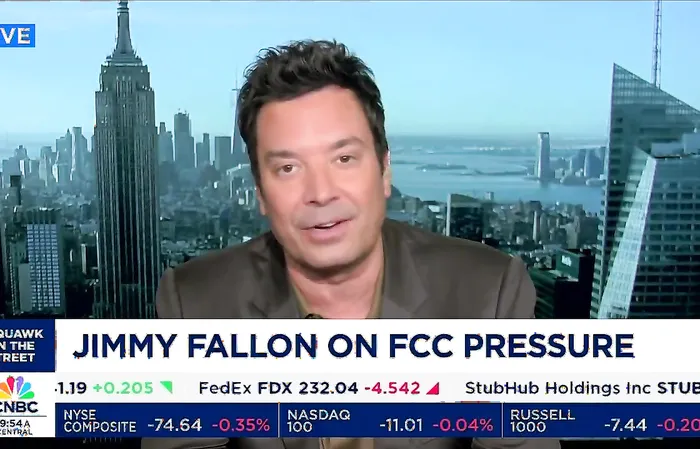 Jimmy Fallon squirms when asked about the partisan optics of his show