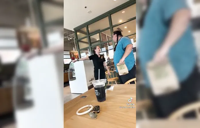 Guy with ponytails is mad about MAGA hat, then Panera Bread worker takes over