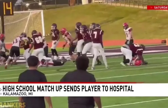 Football player pancakes opponent, fractures their spine