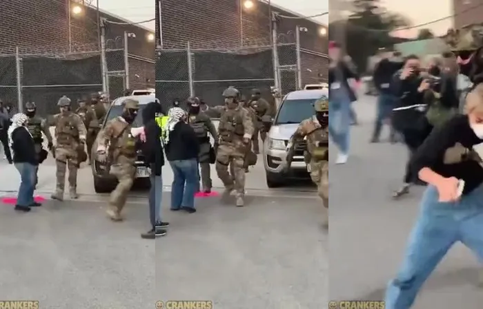 Democrat thrown to ground by ICE after getting in their faces