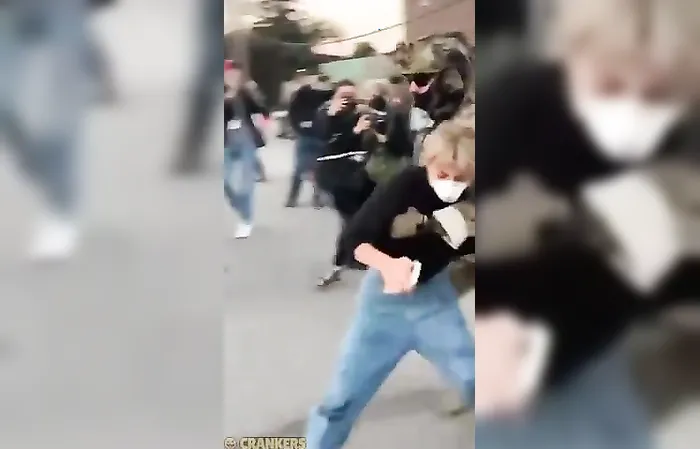 Democrat thrown to ground by ICE after getting in their faces