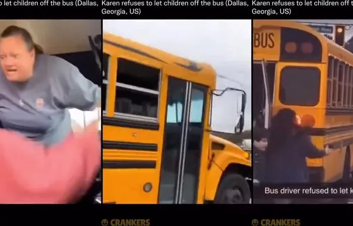 Crazy driver refuses to let the kids off the bus, watch what happens