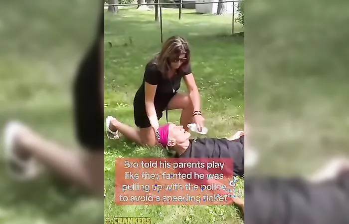 He told his dad to pretend that he fainted to avoid a speeding ticket