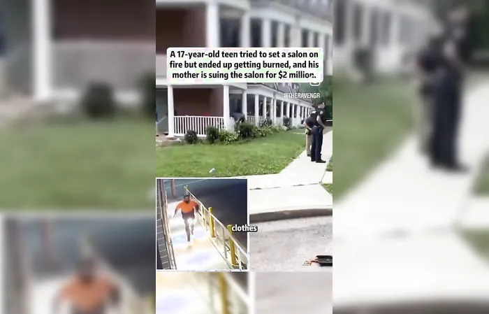 Arson fail! Guy lights himself on fire trying to burn down a salon