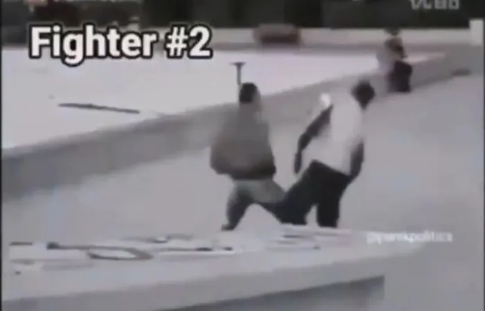 Dude knocks out the whole gang