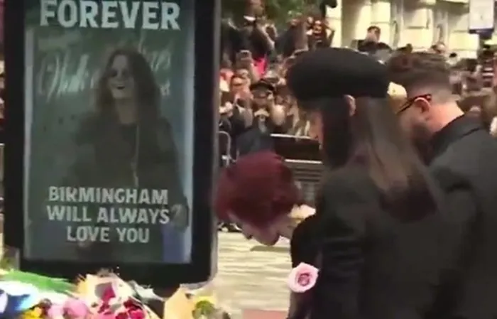 Sharon Osbourne breaks down in tears as fans line the streets for Ozzy