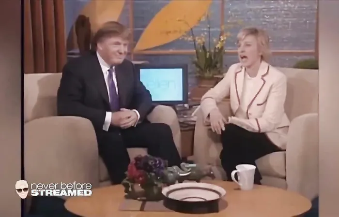 Ellen confirms Trump is reason she left America - but years ago she loved him