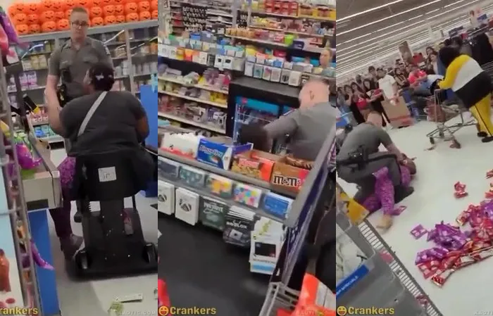 CRASHING OUT! Woman throws herself on Walmart floor