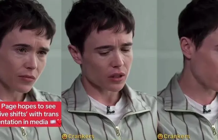 Elliot Page doesn't seem happy