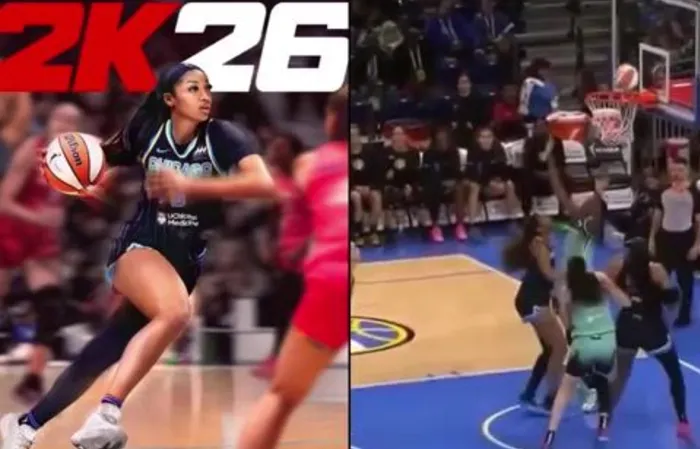 Queen of Me-Bounds Angel Reese can't hit a layup, but now she's on cover of NBA 2K26