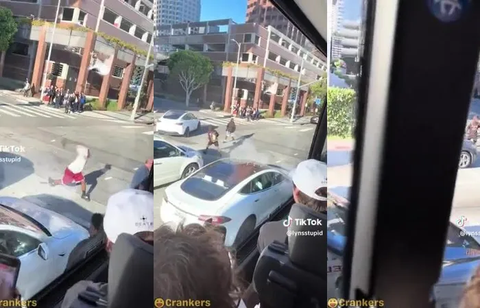 Random attack caught on camera