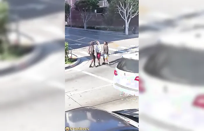Random attack caught on camera