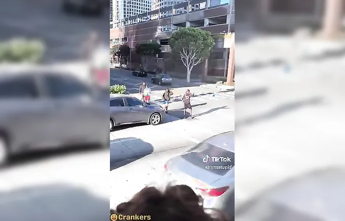 Random attack caught on camera