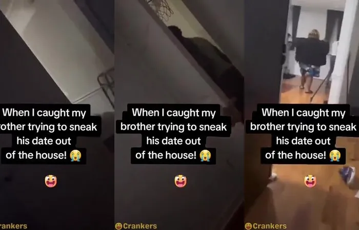 Brother caught sneaking BIG GIRL out of house late at night