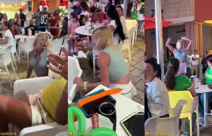 When your fun Aunt drinks wine at the food court