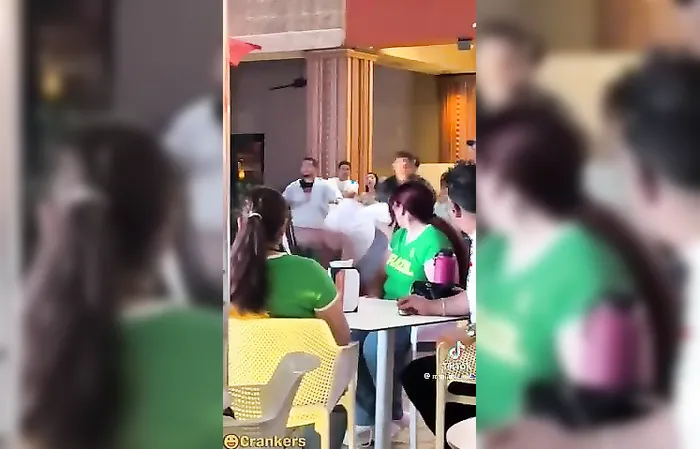 When your fun Aunt drinks wine at the food court
