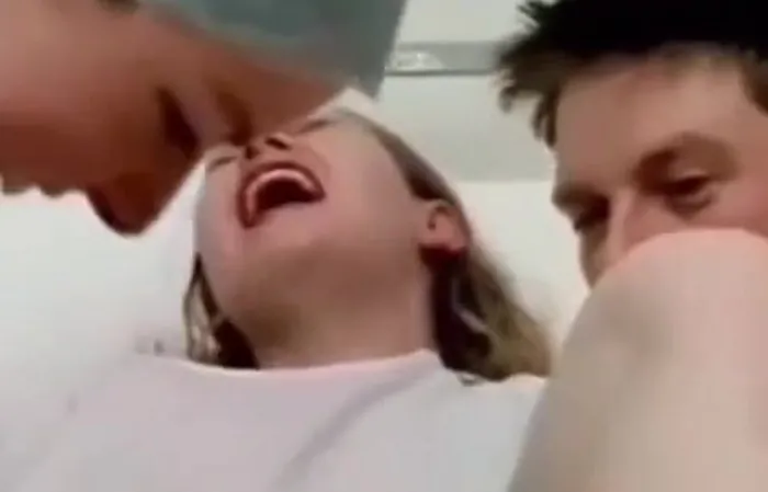 His face when the baby comes out