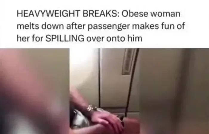 Woman crashes out after dude fat shames her on a plane