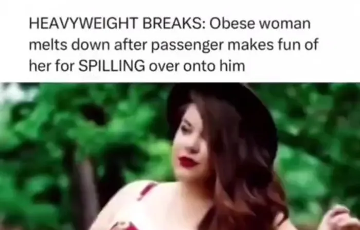 Woman crashes out after dude fat shames her on a plane