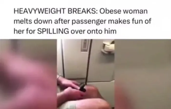 Woman crashes out after dude fat shames her on a plane