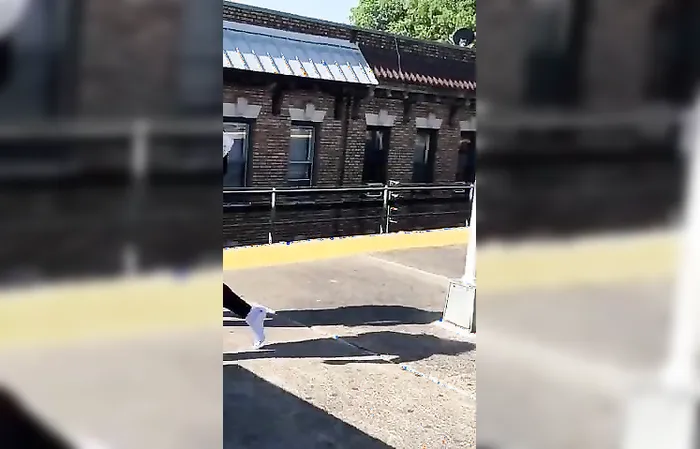 I think they beat up a dude groping a chick