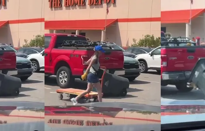 Sorority chick visits Home Depot
