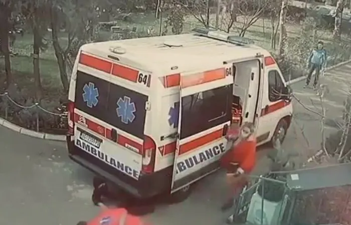 Ambulance RUNS DUDE OVER by accident