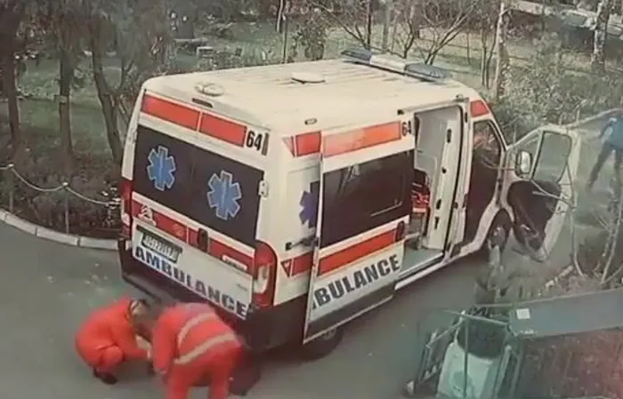 Ambulance RUNS DUDE OVER by accident