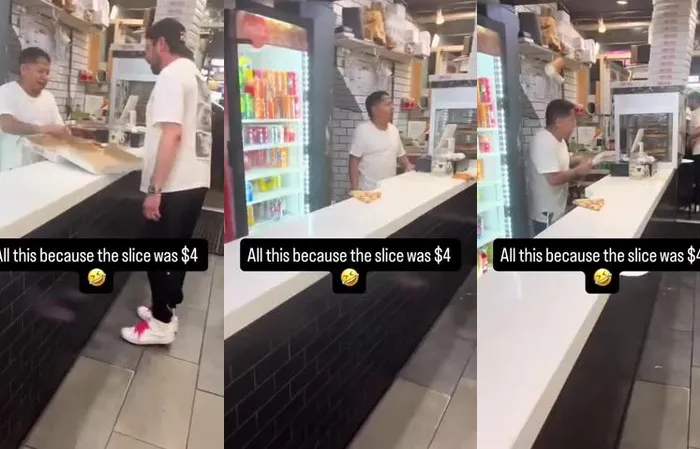 Getting slapped in the face with a slice of pizza is WILD