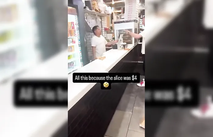 Getting slapped in the face with a slice of pizza is WILD