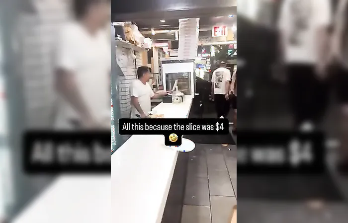 Getting slapped in the face with a slice of pizza is WILD