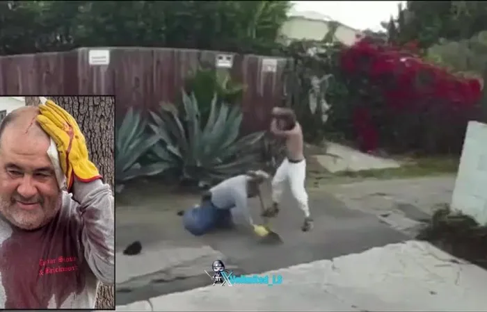 Homeless man beats gardener