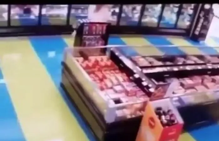 Woman takes a DUMP in super market