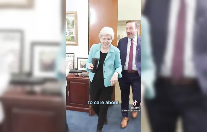 Elizabeth Warren mocked for obviously staged fluffer video about Trump