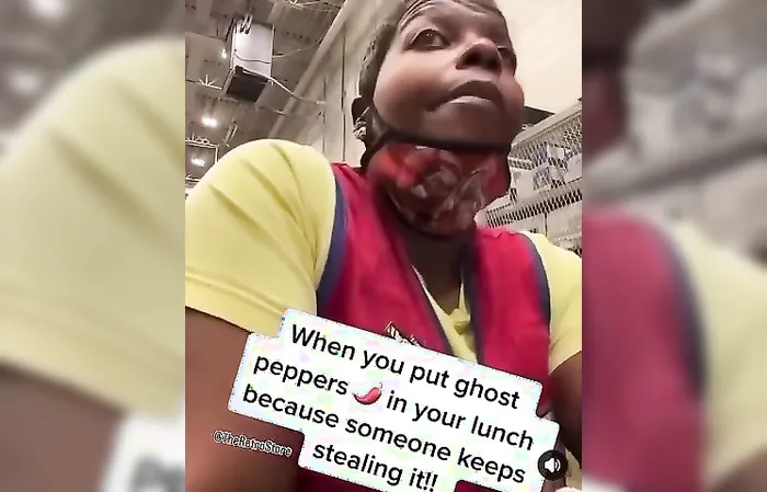 She put GHOST PEPPERS in her lunch bc ppl kept stealing it