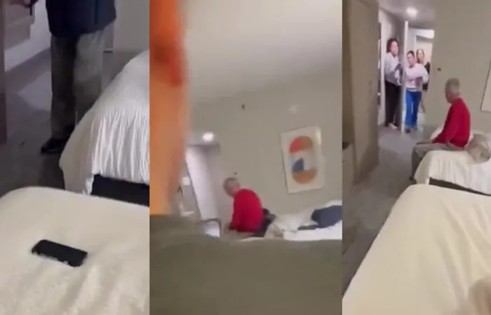 Random guy shows up in teen girls hotel room