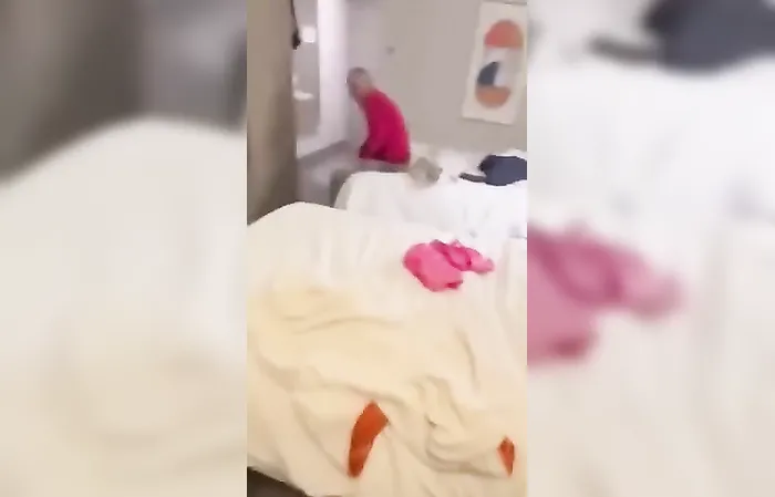 Random guy shows up in teen girls hotel room