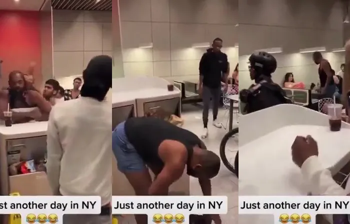 Dude got smacked around, then pulled out a hatchet