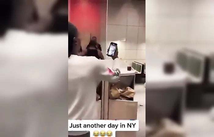 Dude got smacked around, then pulled out a hatchet