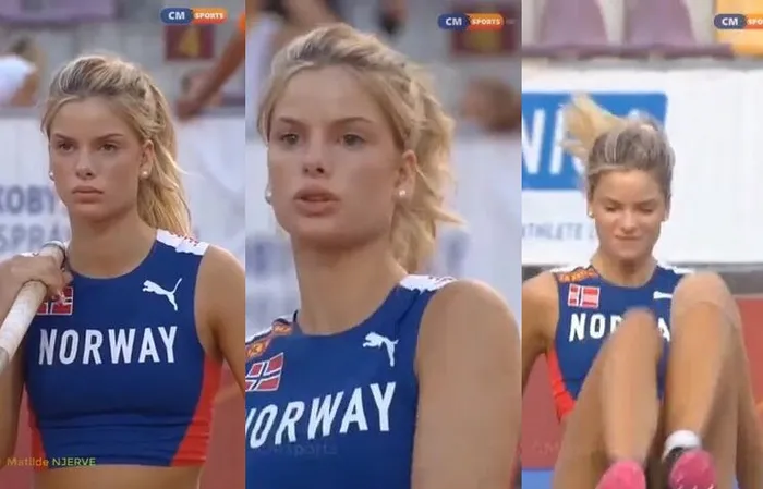 Norwegian pole vaulter gets airtime