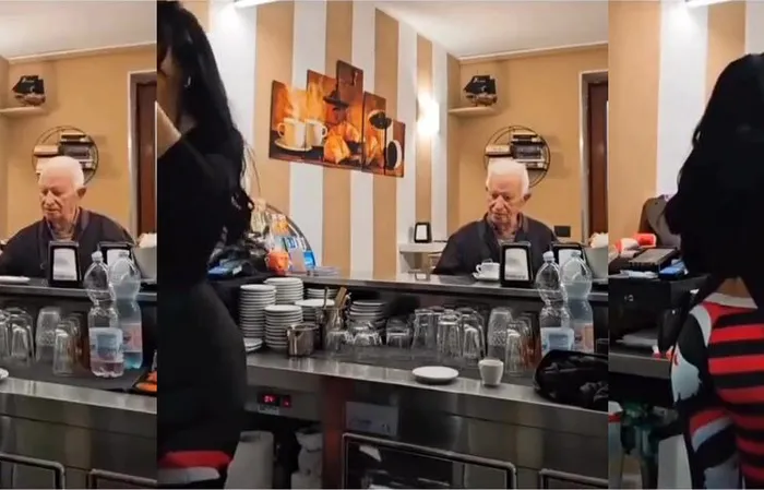 Grandpa orders his 4th coffee