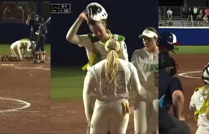 Softball pitcher couldn't do this again if she tried