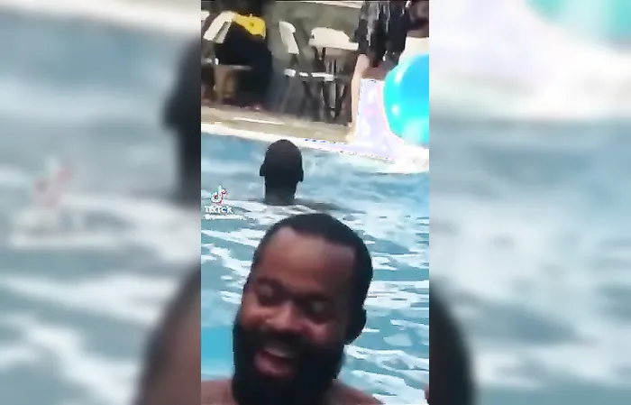 When you've never been on a water slide before