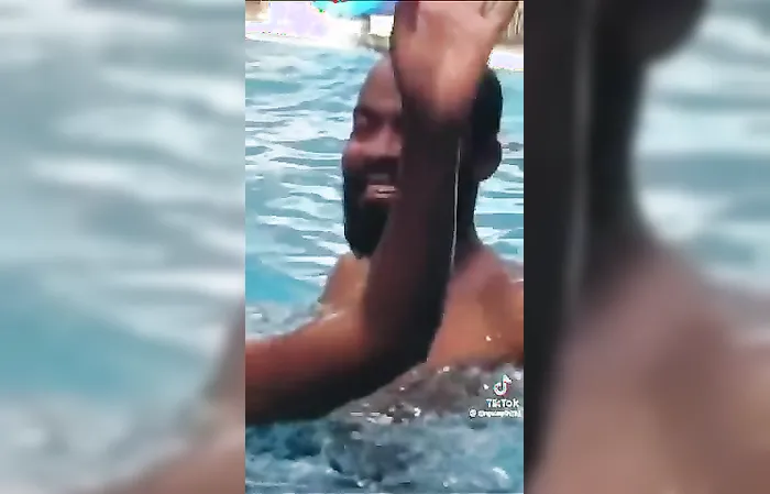 When you've never been on a water slide before
