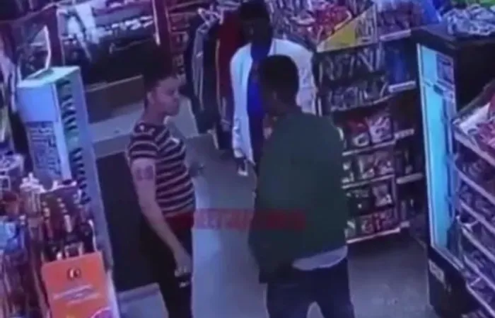 Dude slaps woman's butt, she comes back with boyfriend