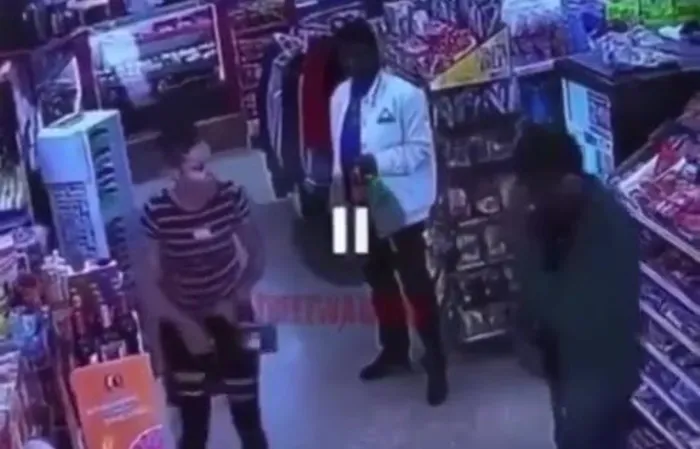 Dude slaps woman's butt, she comes back with boyfriend
