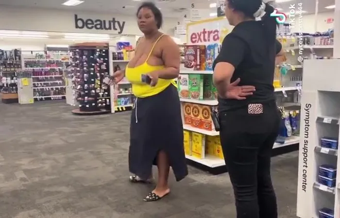 Ghetto lady trashes CVS