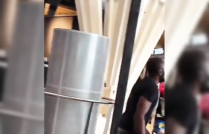 Dude with hammer smashes up airport