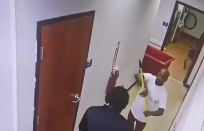 Bro takes a MOP TO THE FACE